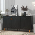 Modern TV Stand With 3 Doors And Adjustable Shelves - Furniture Home Direct