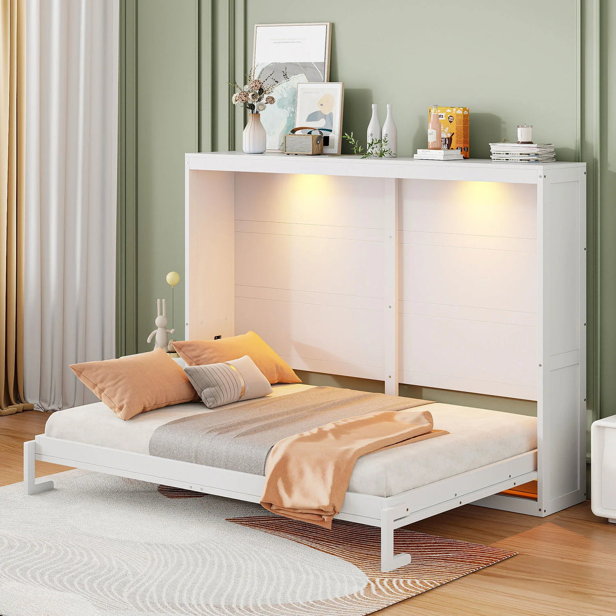 Murphy Wall Bed Modern Design With LED Lights - Furniture Home Direct