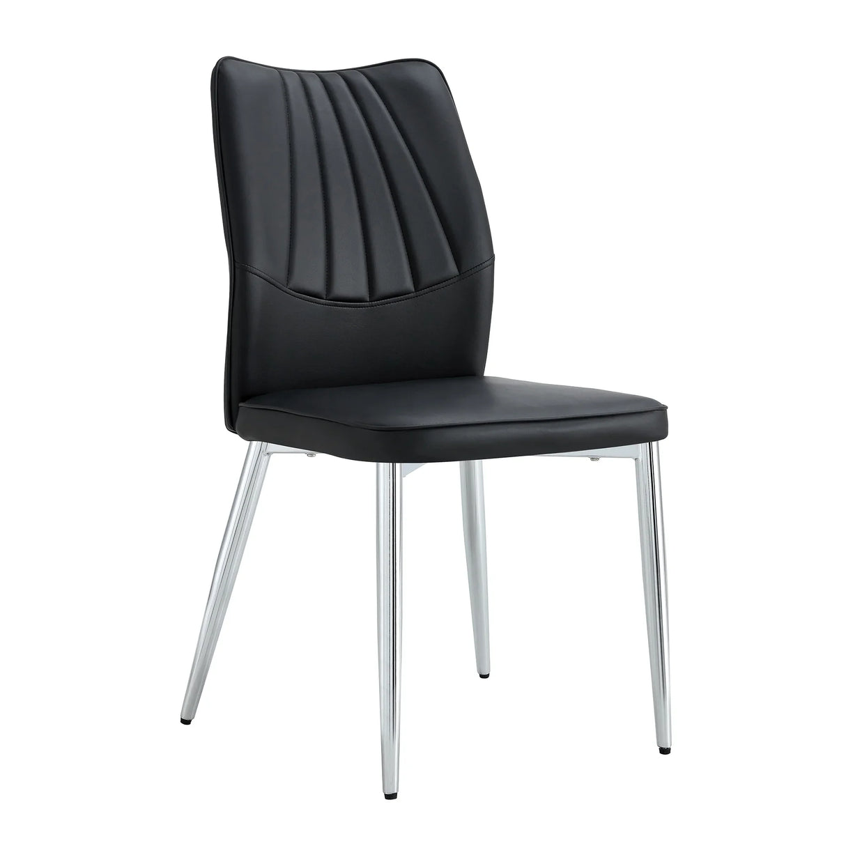 Dining Chairs with PU Upholstery and Metal Legs Black - Furniture Home Direct