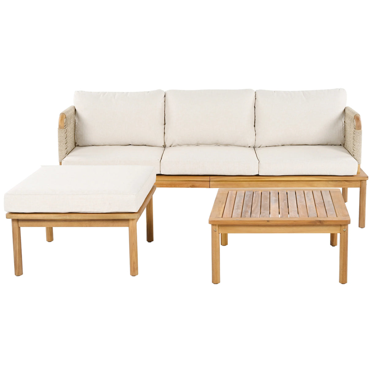 3-piece Outdoor Acacia Patio Set - Furniture Home Direct