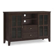 Artisan - Tall TV Media Stand - Dark Chestnut Brown - Furniture Home Direct