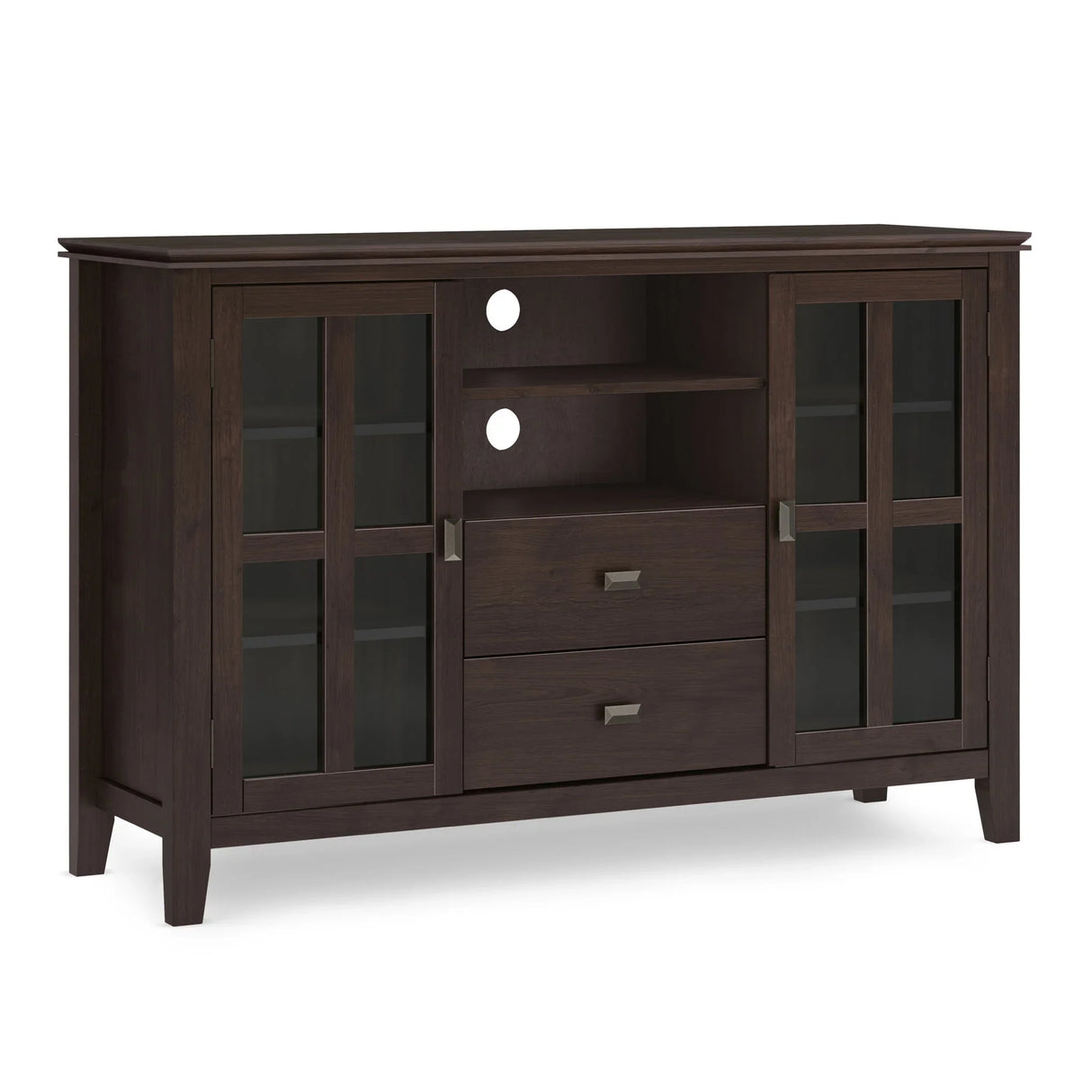Artisan - Tall TV Media Stand - Dark Chestnut Brown - Furniture Home Direct