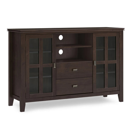 Artisan - Tall TV Media Stand - Dark Chestnut Brown - Furniture Home Direct