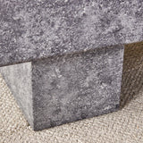 Coffee Table Modern Minimalist Stone Look MDF Textured Gray - Furniture Home Direct