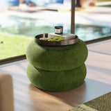 Nest - Low Round Upholstered Ottoman - Furniture Home Direct
