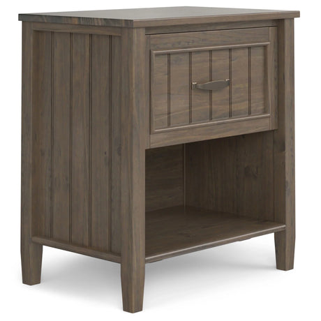 Lev - Bedside Table - Smoky Brown - Furniture Home Direct