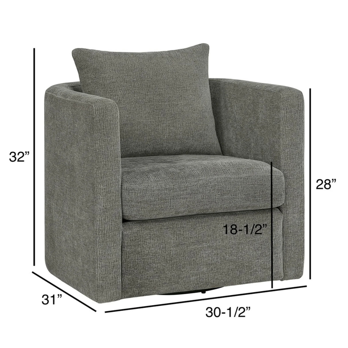 Sutton - Swivel Barrel Chair - Furniture Home Direct