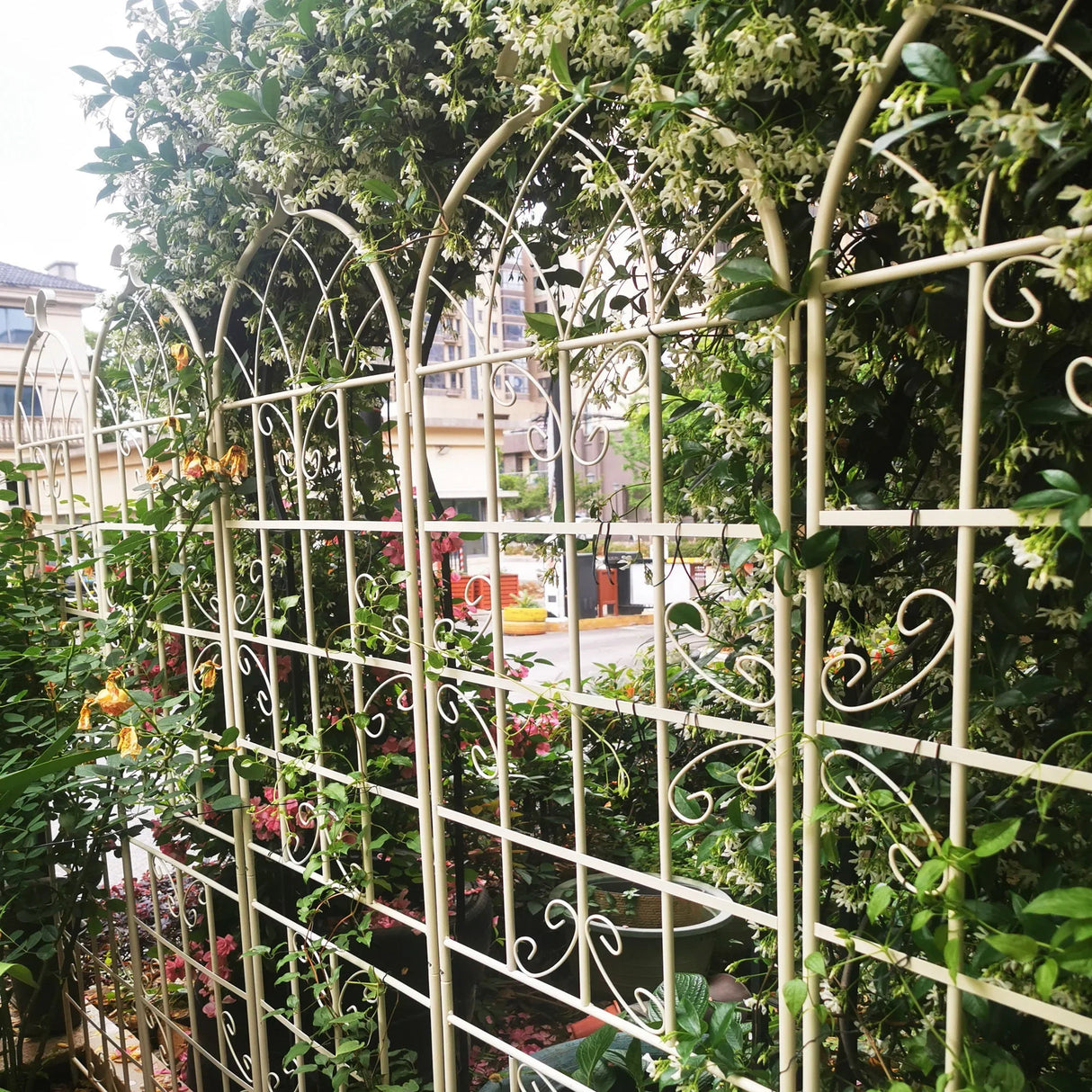 Metal Garden Rustproof Trellis For Climbing Plants Outdoor Flower Support - Furniture Home Direct