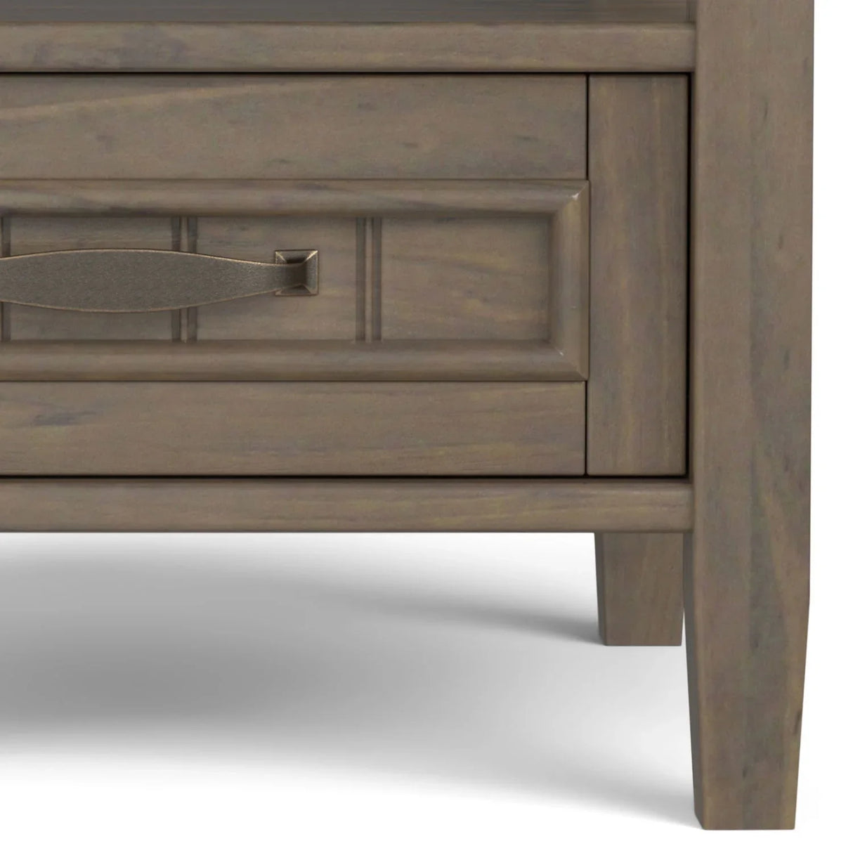 Lev - End Table With Bottom Drawer - Smoky Brown - Furniture Home Direct