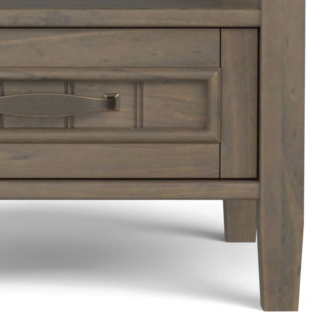 Lev - End Table With Bottom Drawer - Smoky Brown - Furniture Home Direct