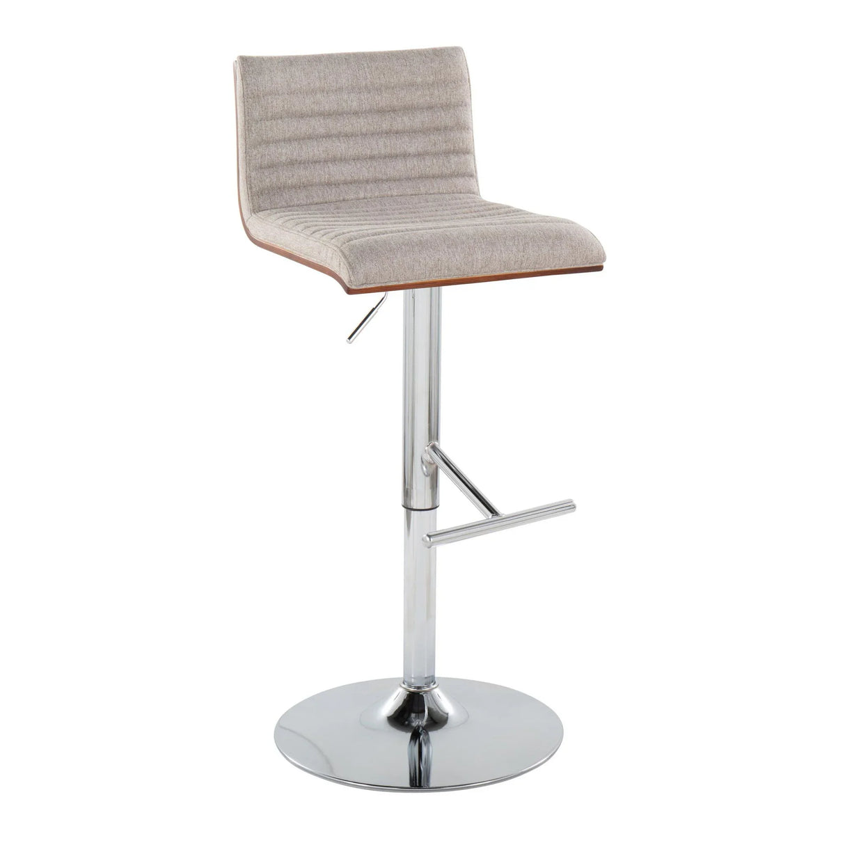Mason - Contemporary Adjustable Barstool & Swivel With Straight T Footrest (Set of 2) - Furniture Home Direct
