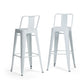Rayne - Curved Back Metal Stool (Set of 2) - Furniture Home Direct