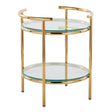 Rhonda - Contemporary / Glam Side Table - Gold / Clear - Furniture Home Direct