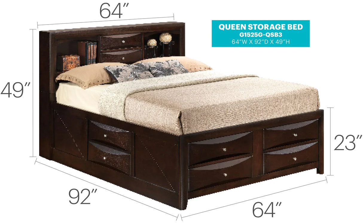Marilla - Storage Bed With Bookcase Headboard - Furniture Home Direct