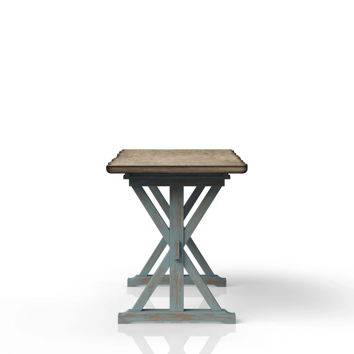 X Based Counter Height Casual Dining Table - Aqua Blue - Furniture Home Direct