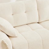 Chenille Sofa - White - Furniture Home Direct