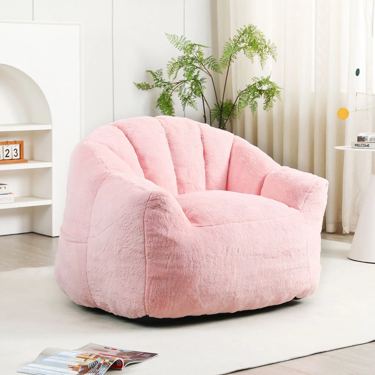 Beanbag Chair, Beanbag Sofa Chair With Armrests Stuffed High Density Foam - Furniture Home Direct