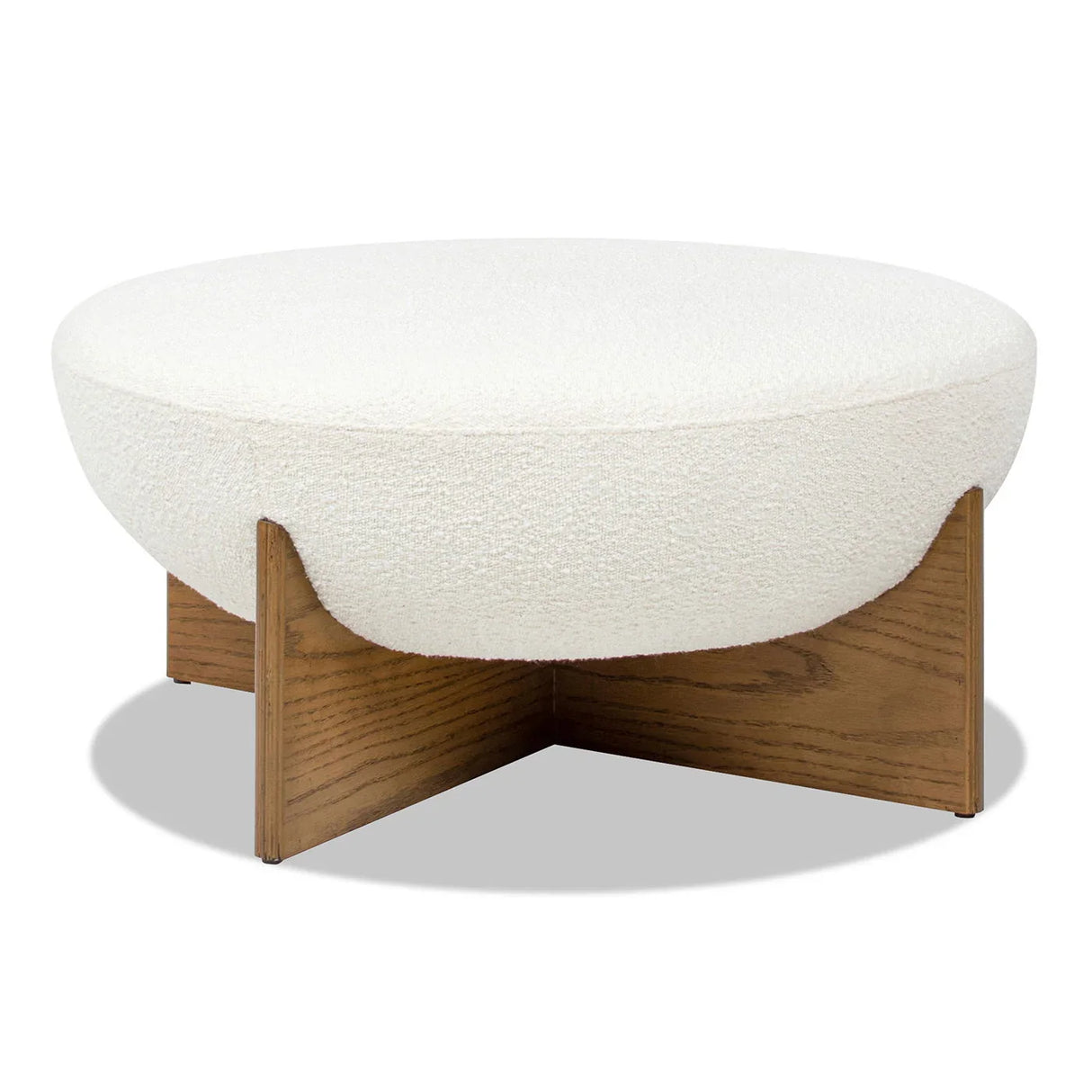 Bali - Round Upholstered Ottoman - Furniture Home Direct