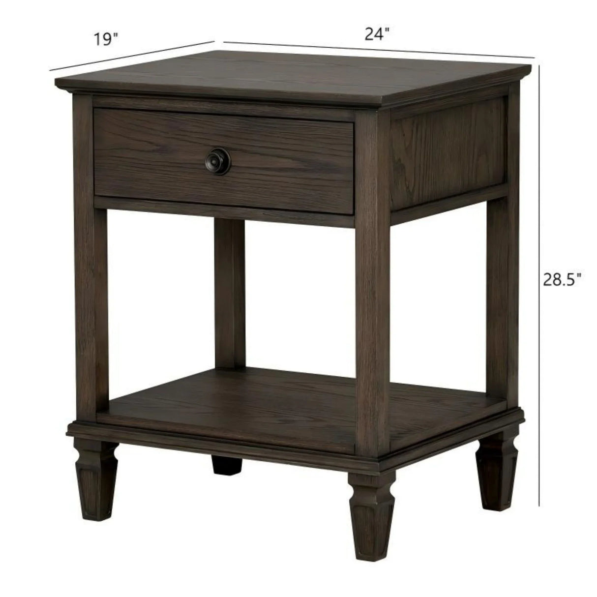 Victoria - Bedside Table With Drawer And Shelf - Furniture Home Direct