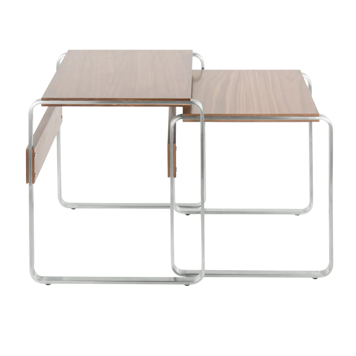Tea Side Mid-Century Modern Nesting Tables - Walnut - Furniture Home Direct