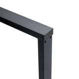 Dining Table Herringbone Wood Top And Metal Base Black - Furniture Home Direct