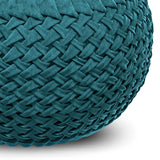 Grafton - Handcrafted Velvet Round Pouf - Furniture Home Direct