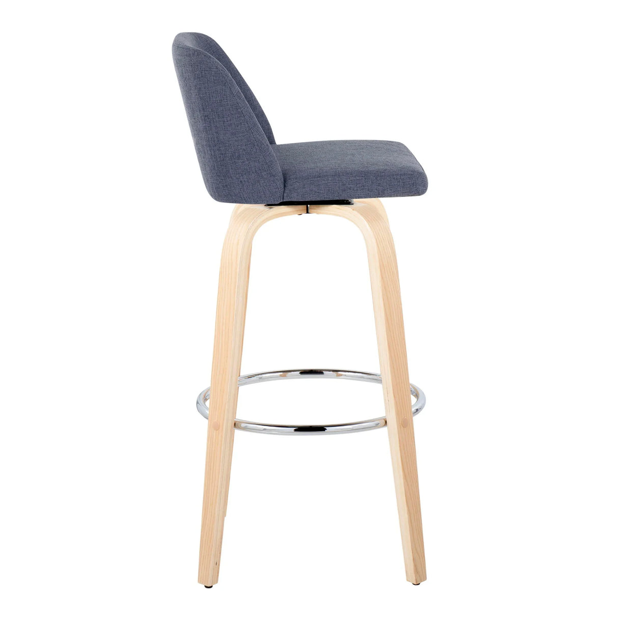 Toriano - Contemporary Fixed Height Barstool & Swivel With Round Footrest (Set of 2) - Furniture Home Direct