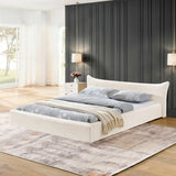 Modern Upholstered Bed Frame With Curved Headboard - Furniture Home Direct
