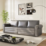 3 In 1 Convertible Sleeper Sofa With Nailhead Trim & Rolled Arm - Furniture Home Direct