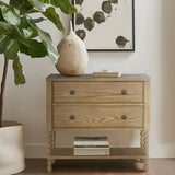 2 Drawer Accent Chest - Natural - Furniture Home Direct