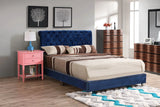 Elegant Transitional Upholstered Bed - Furniture Home Direct