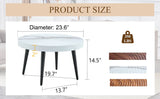 Elegant White Marble Round Coffee Table - Furniture Home Direct