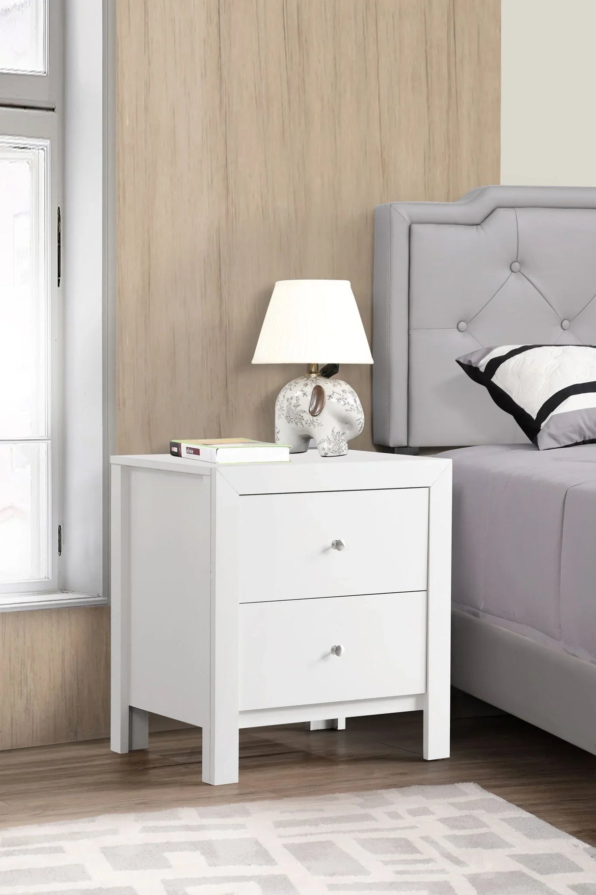Charming Nightstand With Drawers - Furniture Home Direct