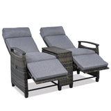 Outdoor Lounge Chair Set - Gray - Furniture Home Direct