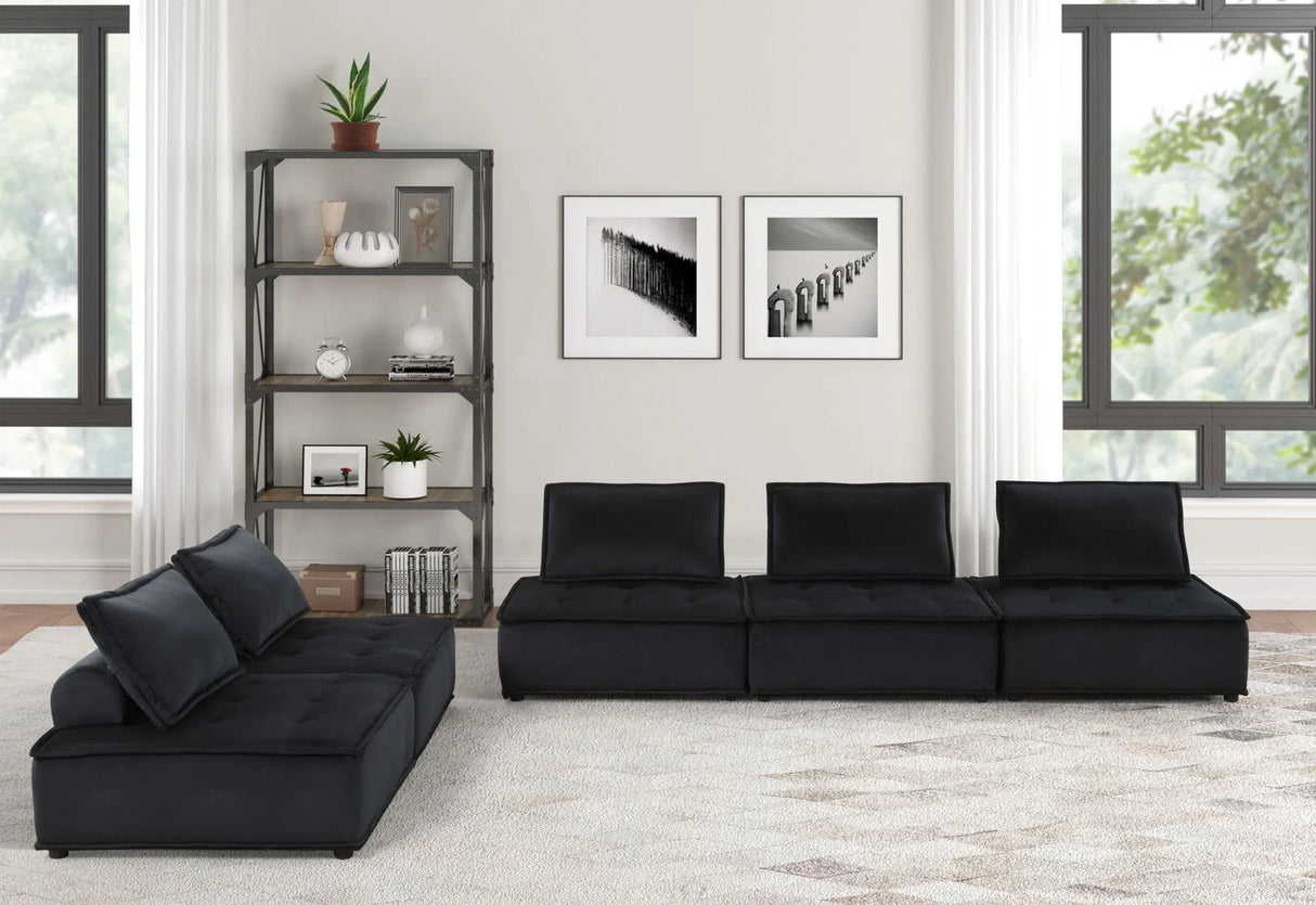 Anna - Soft Velvet Modular Sofa - Furniture Home Direct