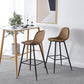 Velvet Barstool With Back (Set of 2) - Furniture Home Direct