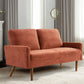 Loveseat Sofa, European Style With Sleek Design, Modern & Vintage Flair, Upholstered 2 Seater Couch - Furniture Home Direct
