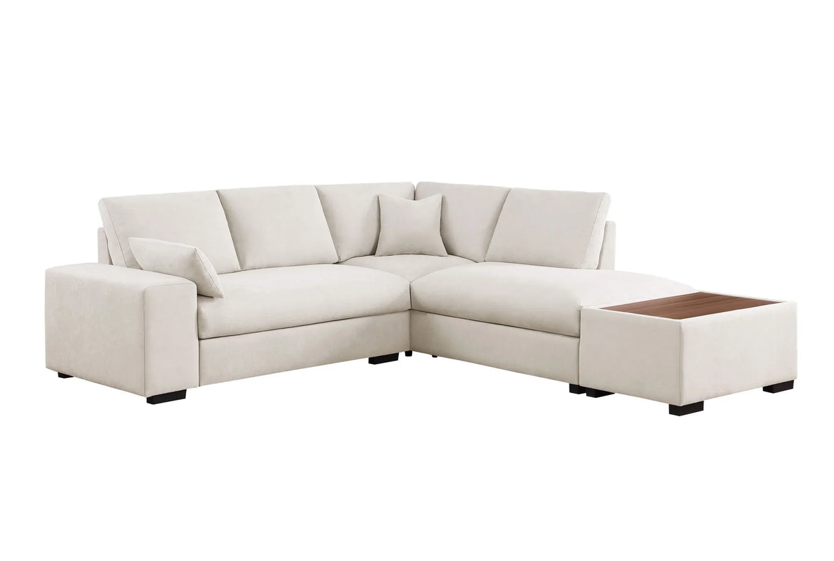 Joshua - 100" Sectional Sofa with Right Facing Chaise and Console Ottoman - Furniture Home Direct