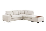 Joshua - 100" Sectional Sofa with Right Facing Chaise and Console Ottoman - Furniture Home Direct