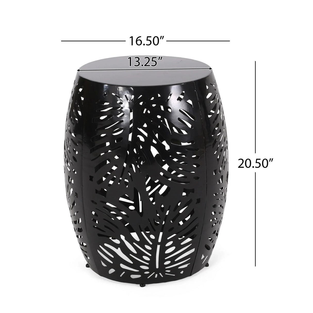 Modern Design Metal End Table, Large
