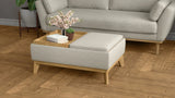 Revel - Reversible Tray Ottoman - Tan - Furniture Home Direct