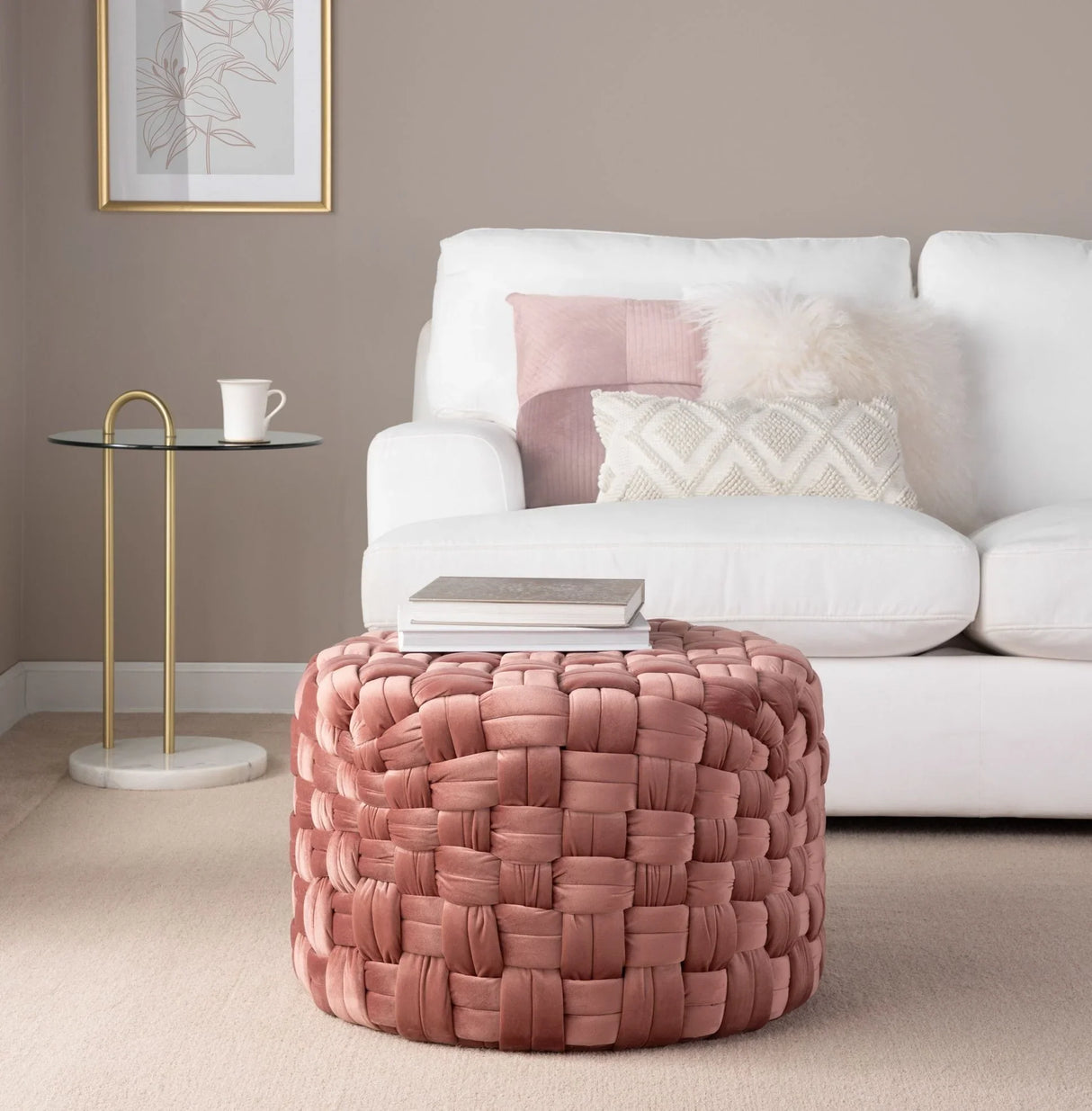 Braided - Versatile Round Ottoman - Furniture Home Direct