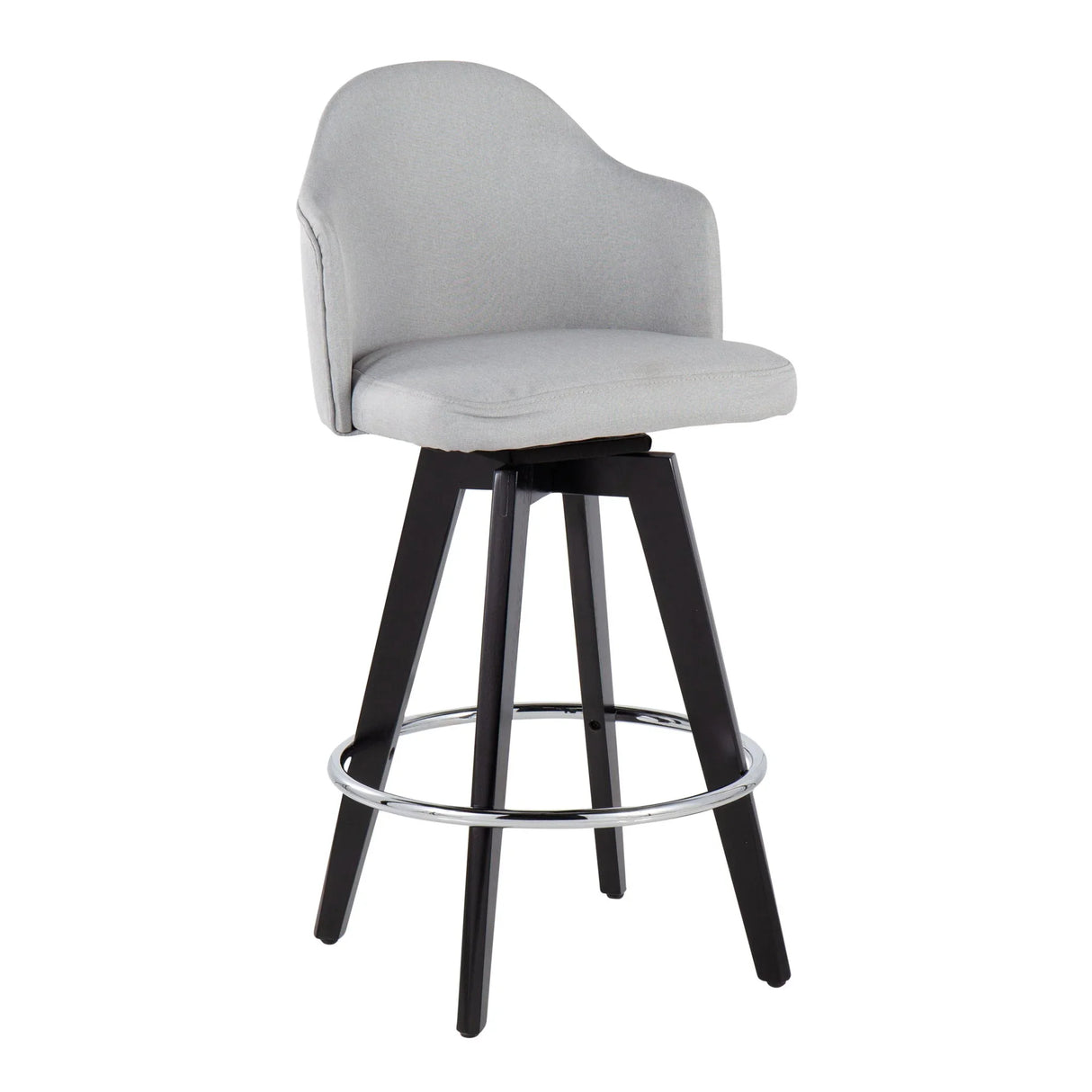 Ahoy - Contemporary Fixed Height Counter Stool With Round Footrest (Set of 2) - Furniture Home Direct