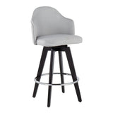 Ahoy - Contemporary Fixed Height Counter Stool With Round Footrest (Set of 2) - Furniture Home Direct