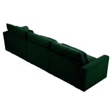 3 Seater Deep Sofa - Green Corduroy - Furniture Home Direct