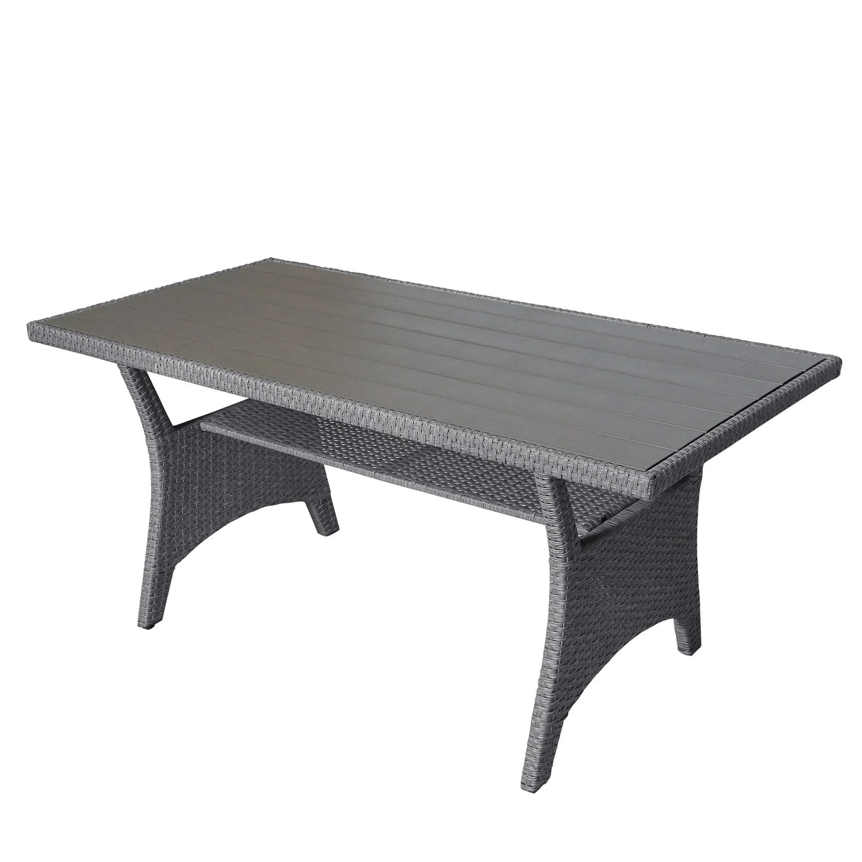 6-Piece Outdoor Wicker Set - Gray - Furniture Home Direct