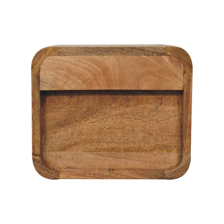 Mini Curve Floating Bedside - Oak - Furniture Home Direct