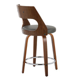Cecina - Mid-Century Modern Fixed Height Counter Stool With Swivel And Round Footrest (Set of 2) - Furniture Home Direct