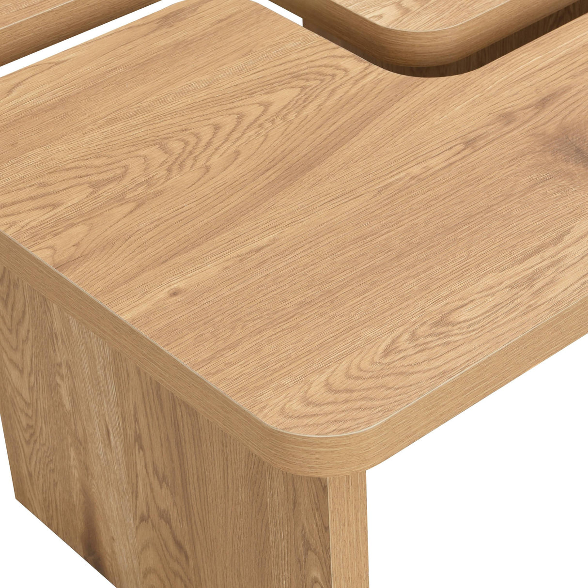 Coffee Table Wood Detachable Two Piece Living Room Oak - Furniture Home Direct