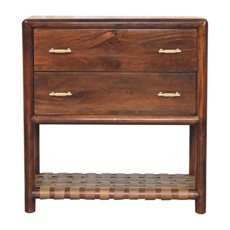 Regency - Woven 2 Drawer Nightstand - Brown - Furniture Home Direct